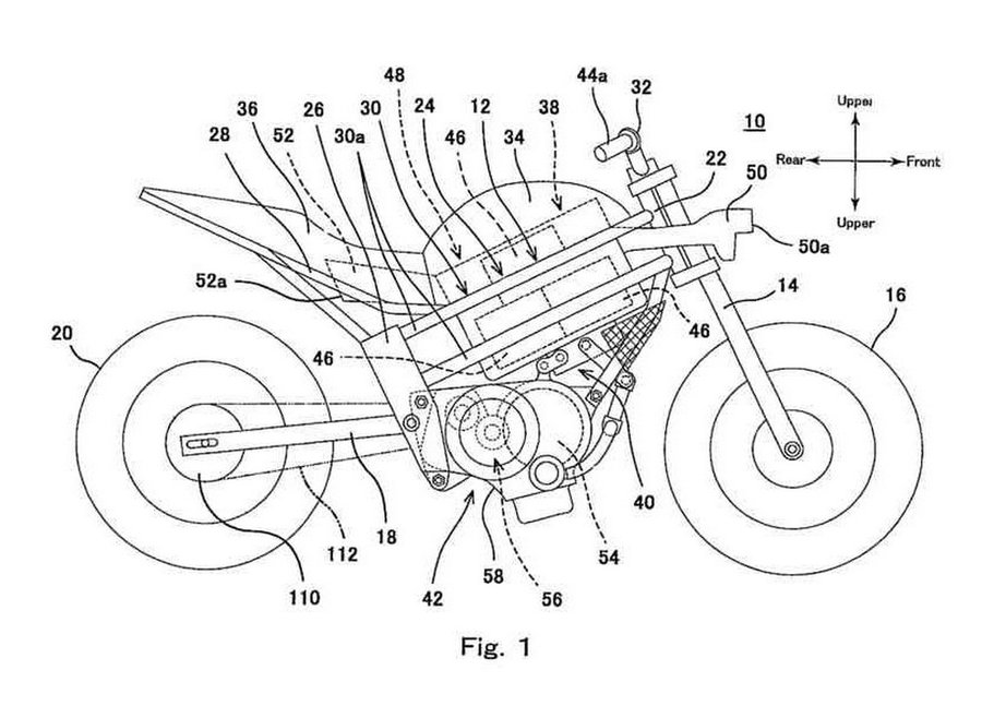 Kawasaki electric motorcycle patent images leaked