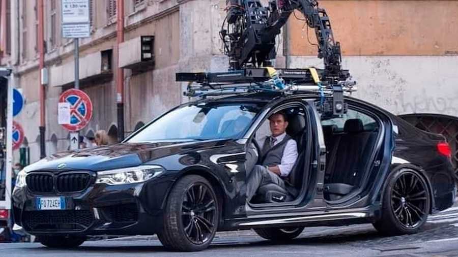 Tom Cruise Drives Doorless BMW M5 On Mission Impossible 7 Set