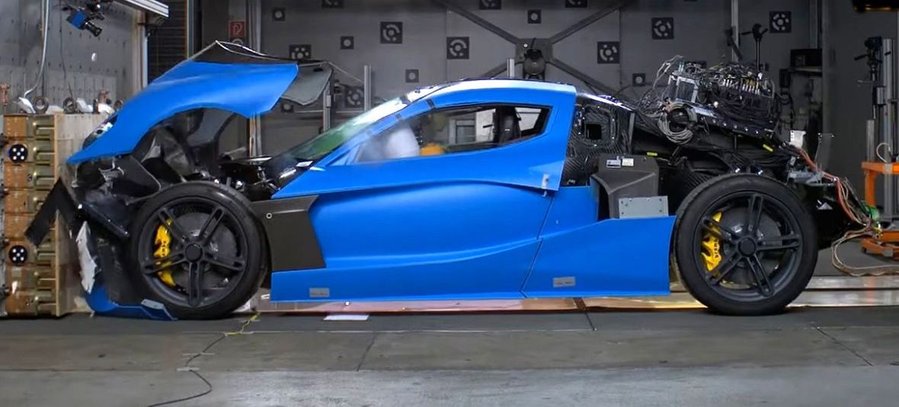 Watch and weep as Rimac repeatedly crash tests its C_Two electric supercar