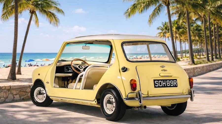 Someone Turned A Classic Mini Into The Perfect Beach Cruiser