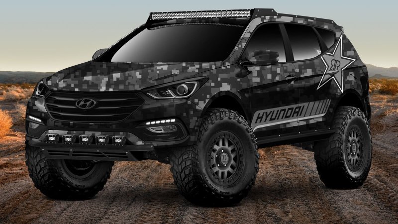 Hyundai and Rockstar team up to build Moab-inspired Santa Fe for SEMA