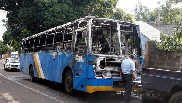 Two Buses NTC Catch Fire in the Street