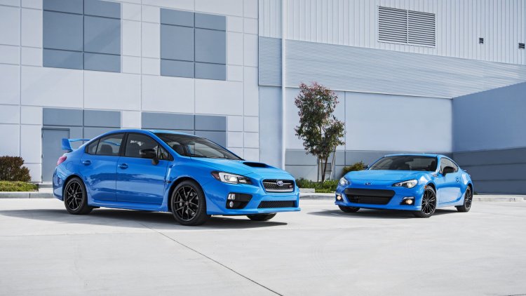 2016 Subaru BRZ and STI Hyper Blue