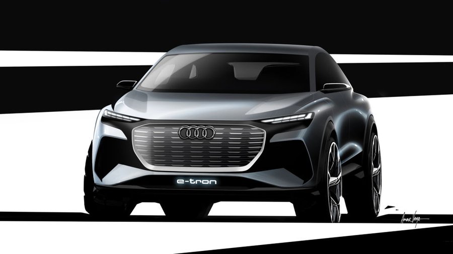 Audi teases Q4 E-Tron electric compact crossover ahead of Geneva