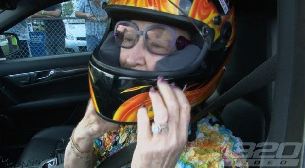 60-Year-Old Woman Takes Her 11-second AMG to the Track