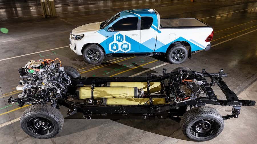 Hydrogen-powered Toyota Hilux unveiled with 365-mile range