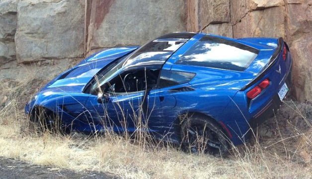 First 2014 Chevy Corvette Stingray Spotted Crashed in the Wild