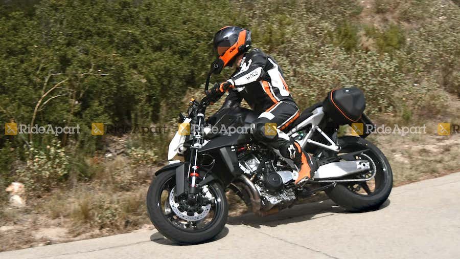 Spotted: 2024 KTM 990 Duke Prototype Winds Down A Sunny Mountain Road