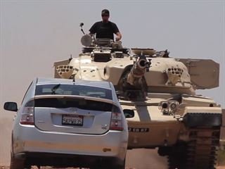 Watch This Tank Utterly Destroy a Prius