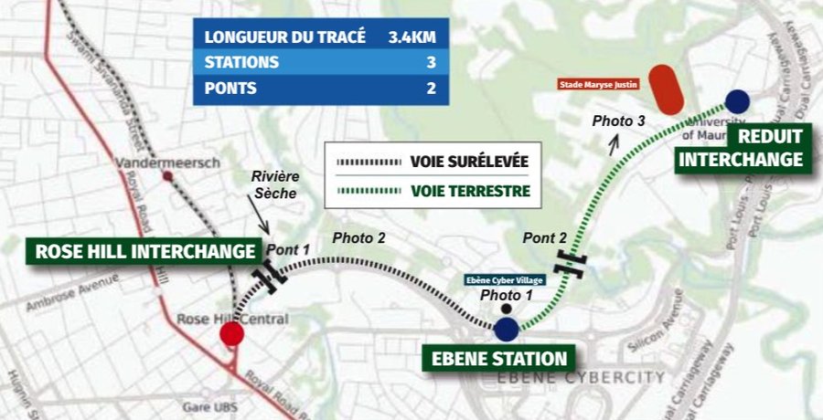 Metro Express : Le tracé Rose-Hill-Ébène-Réduit se dessine