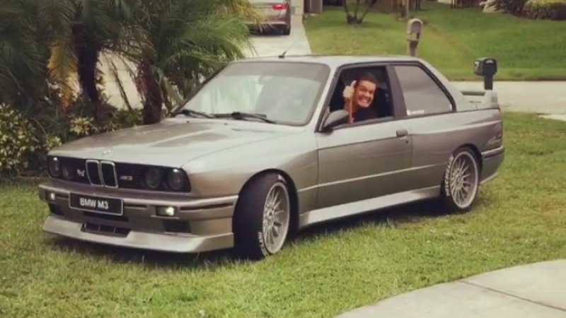 This man put his E30 BMW M3 in his living room as Hurricane Matthew loomed