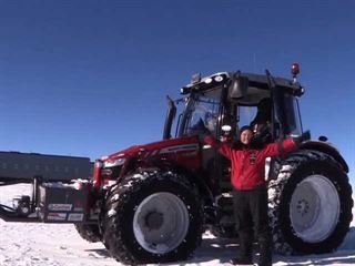 A Dutch Actress Has Just Reached the South Pole Using a Cold Weather Equipped Tractor