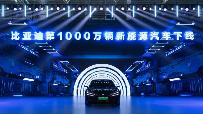 BYD becomes the first automaker to reach 10 million plug-in vehicles