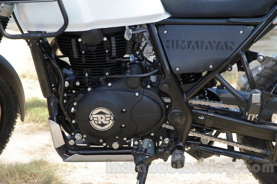The Royal Enfield Himalayan packs an all-new 411 cc single-cylinder engine.