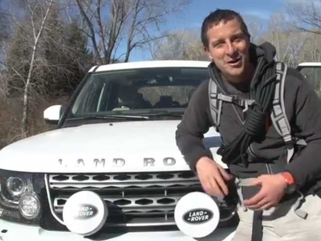 Bear Grylls Teaches Exploring Skills to Land Rover Challenge Winner
