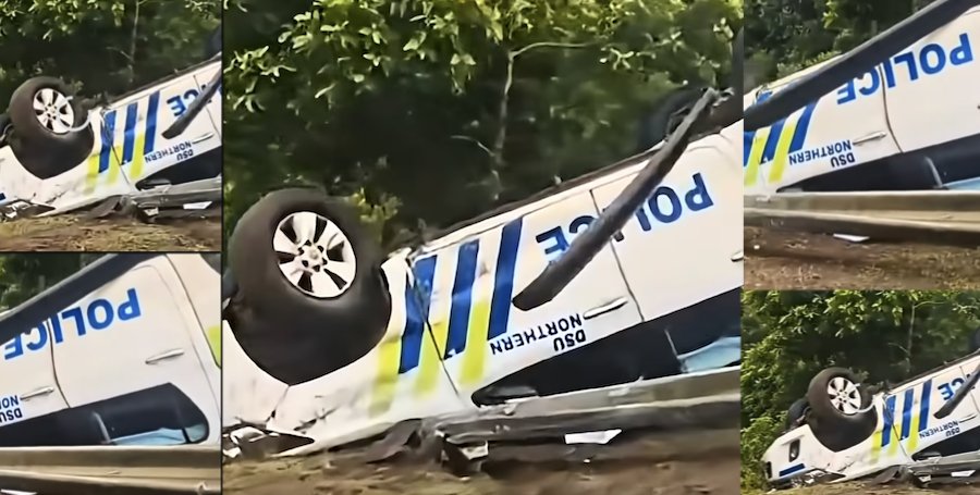 Sortie de route d’un 4x4 de la police, Verdun, 27.04.2026