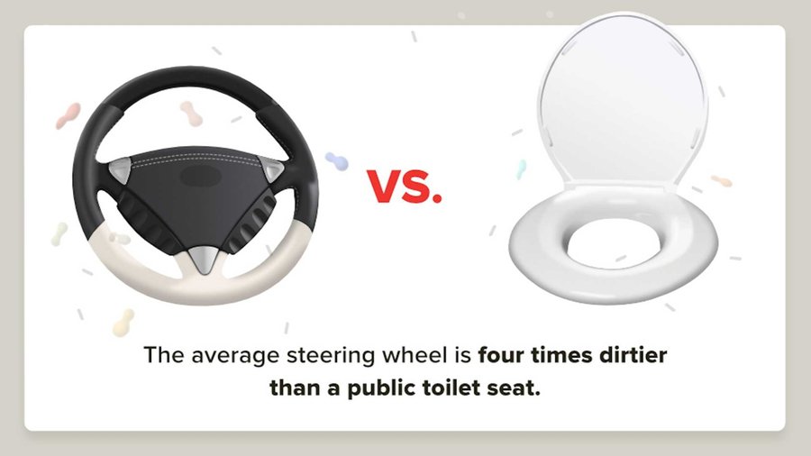 Study Finds Steering Wheel To Be Dirtier Than Toilet Seats