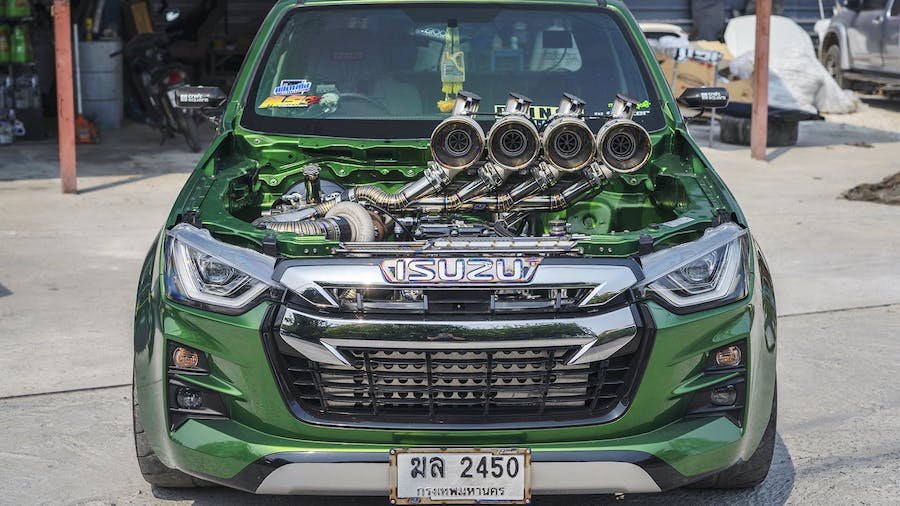 This Crazy Isuzu D-Max Truck In Thailand Has FIVE Turbochargers