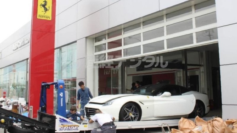 Typhoon Jebi destroys 51 Ferraris at dealership in Japan