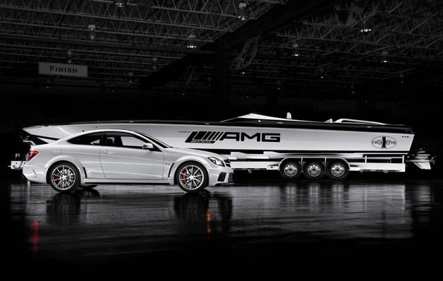 Mercedes AMG and Cigarette do the Black Series Thing with a Speedboat