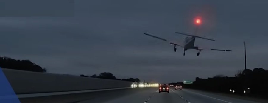 Crazy Video: Airplane Crash-Lands on Toyota Camry on Florida Highway