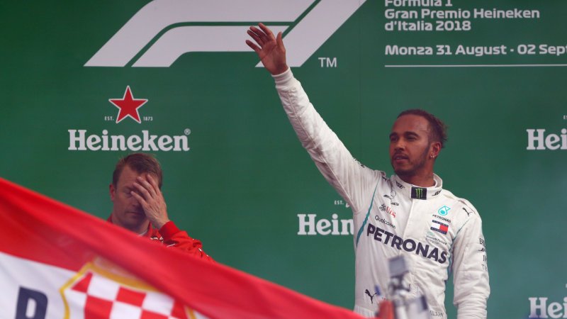 Lewis Hamilton wins as Sebastian Vettel spins at Monza