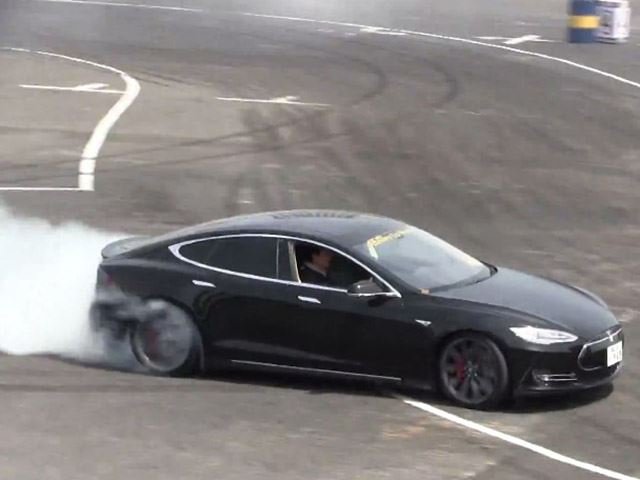 Do You Think a Professional Drifter Can Get the Model S Sideways?