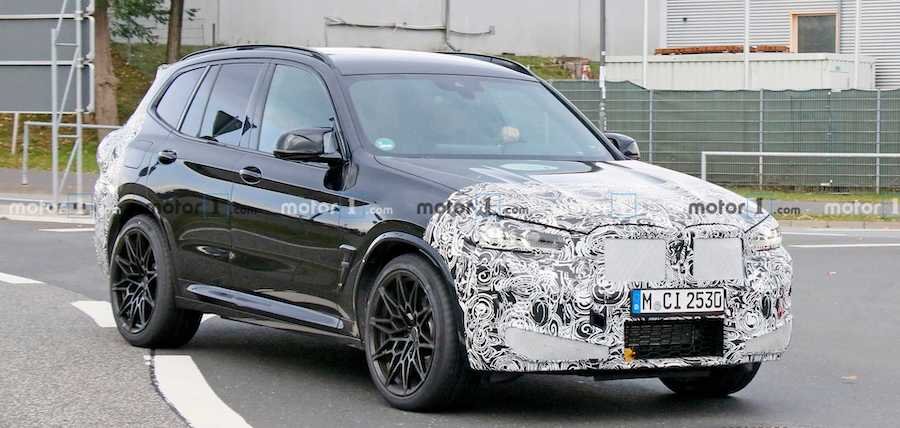 BMW X3 M Facelift Spied Entering And Lapping Nurburgring