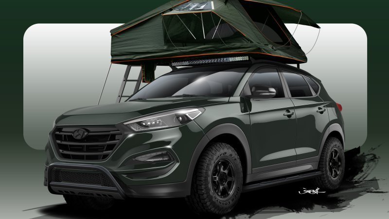 Hyundai Tucson Adventuremobile Ready for Camping at SEMA