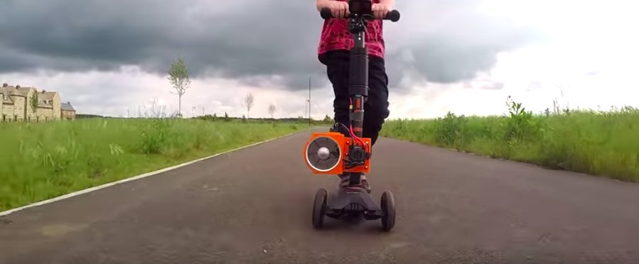 YouTube mad scientist Colin Furze builds fanjet scooter for 5-year-old son