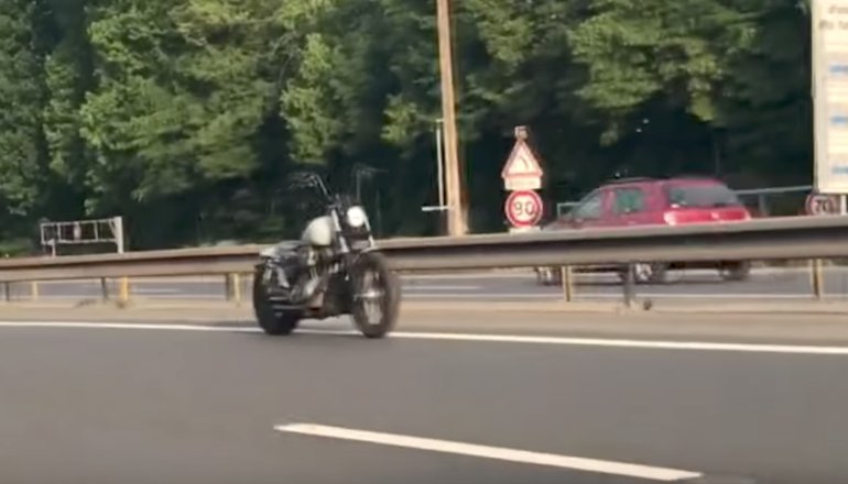 Ghost Motorcycle Spooks Motorists on Paris Highway