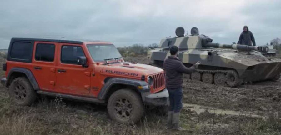 Watch Jeep Wrangler Race Tank In Rough Off-Road Conditions
