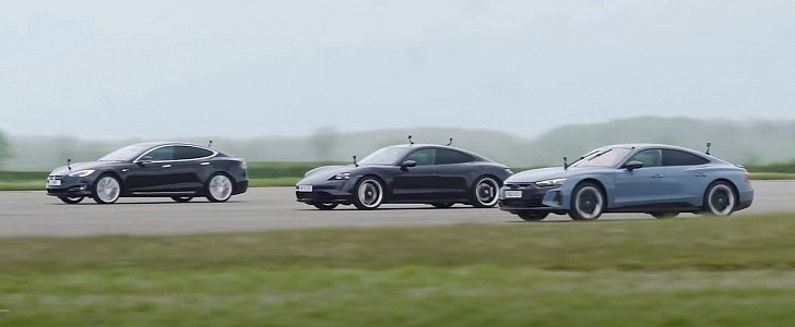 L’audi Rs E-Tron Gt Affronte La Porsche Taycan Et La Tesla Model S !
