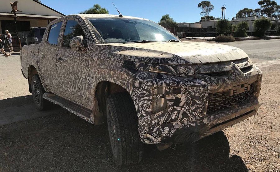 2018 Mitsubishi Triton (facelift) spied up close in Australia