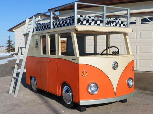 Groovy Up Your Bedtime with this VW Bus Bed