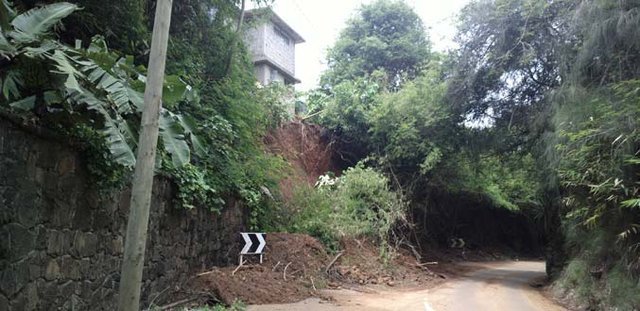 Landslide in Montagne-Ory 