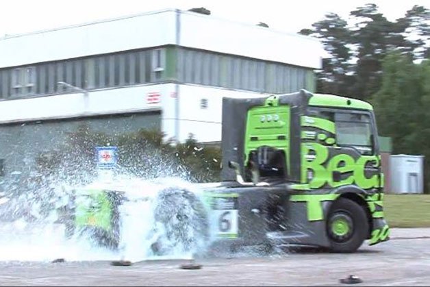 Semi Truck Drift Gymkhana Might Not Be the First, but It Is Big Fun