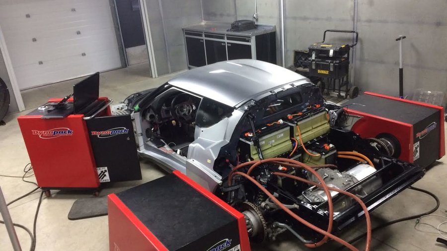 Tesla electric motor swap in Lotus Evora puts out 440 whp on dyno