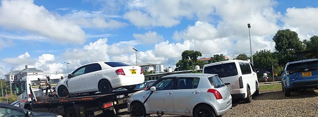 Seized car by FCC in Goodlands