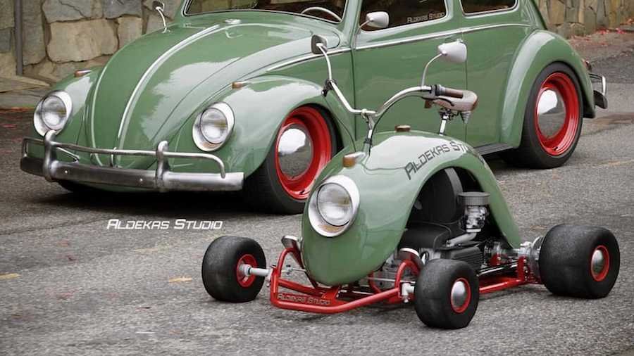 This Go-Kart Fashioned From Volkswagen Beetle Fender Is Cute AF
