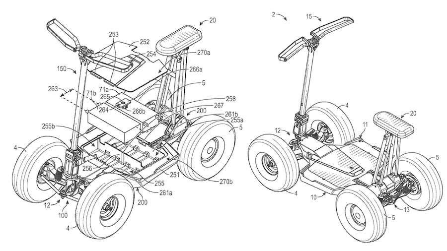 Polaris Just Patented a 4-Wheel Off-Road Electric Scooter