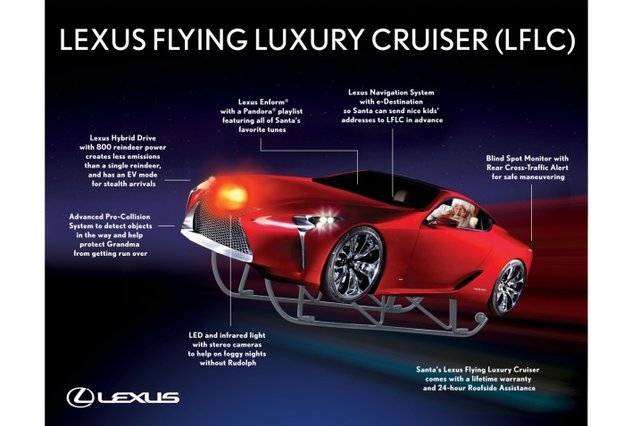Lexus Flying Luxury Cruiser Leads Holiday Merriment Parade