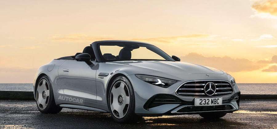 Mercedes-AMG SL facelift render by Autocar