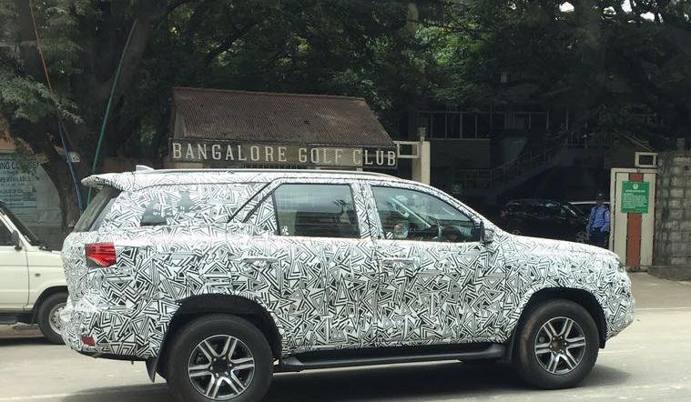 2016 Toyota Fortuner photographed testing in Bangalore