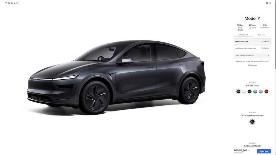 Tesla Model Y prices in India