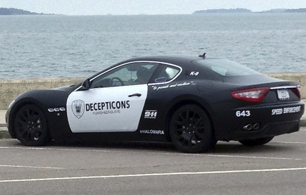 This Decepticon-Themed Maserati Ticketed for Imitating a Police Car