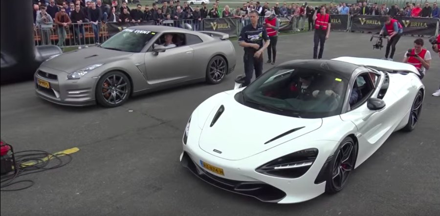 McLaren 720S Fights Tuned GT-R, Stock RS3 Sedan At The Drag Strip