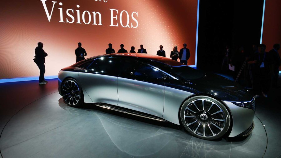 Mercedes-Benz Vision EQS Lights Up The Night In Frankfurt