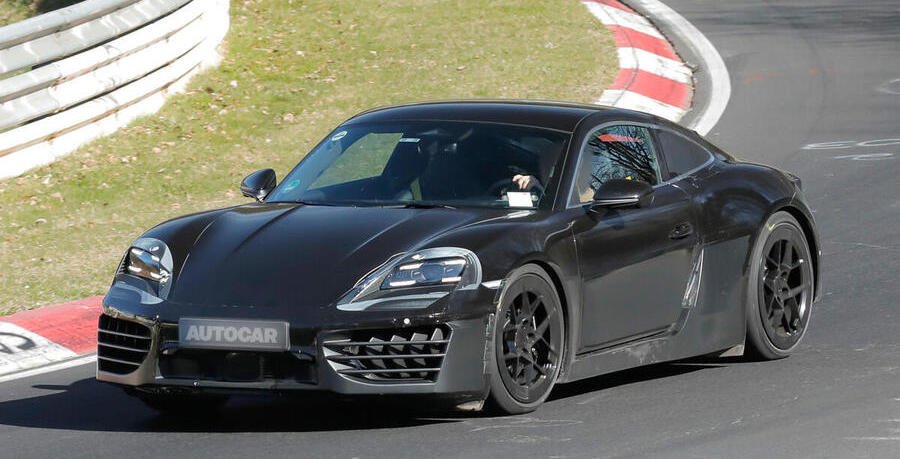 Porsche Cayman ev testing