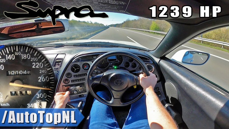 1,239-HP Toyota Supra Accelerates Like A Rocket On The Autobahn